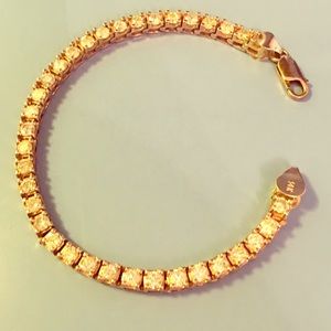 14k gold tennis bracelet 10 carats total weight